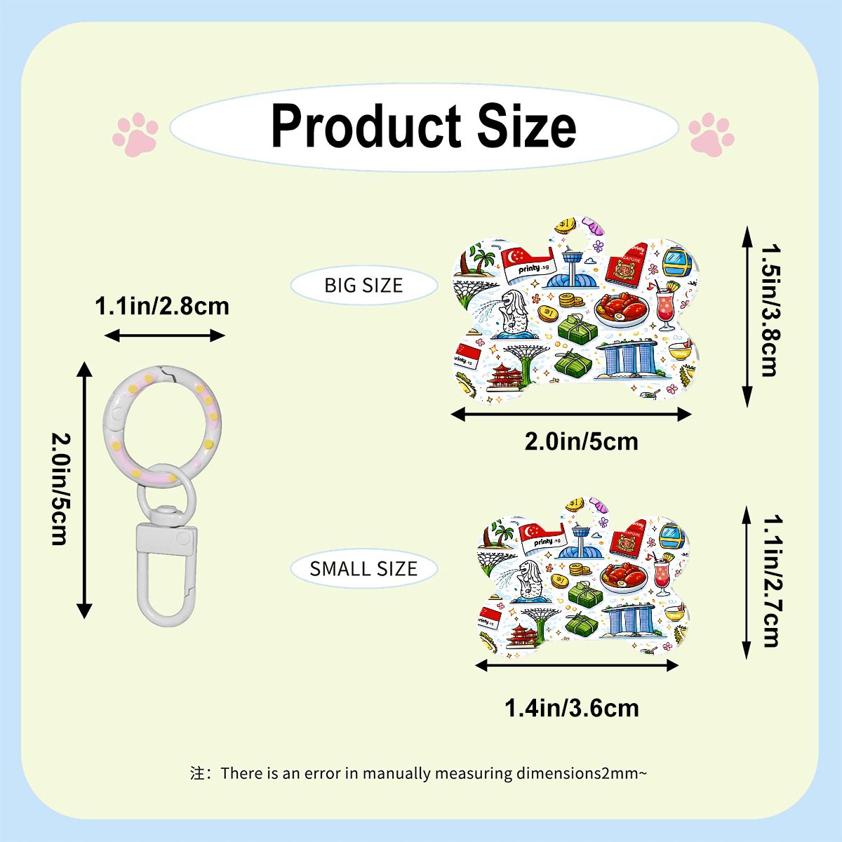 Custom Bone-Shaped Acrylic Pet Tag