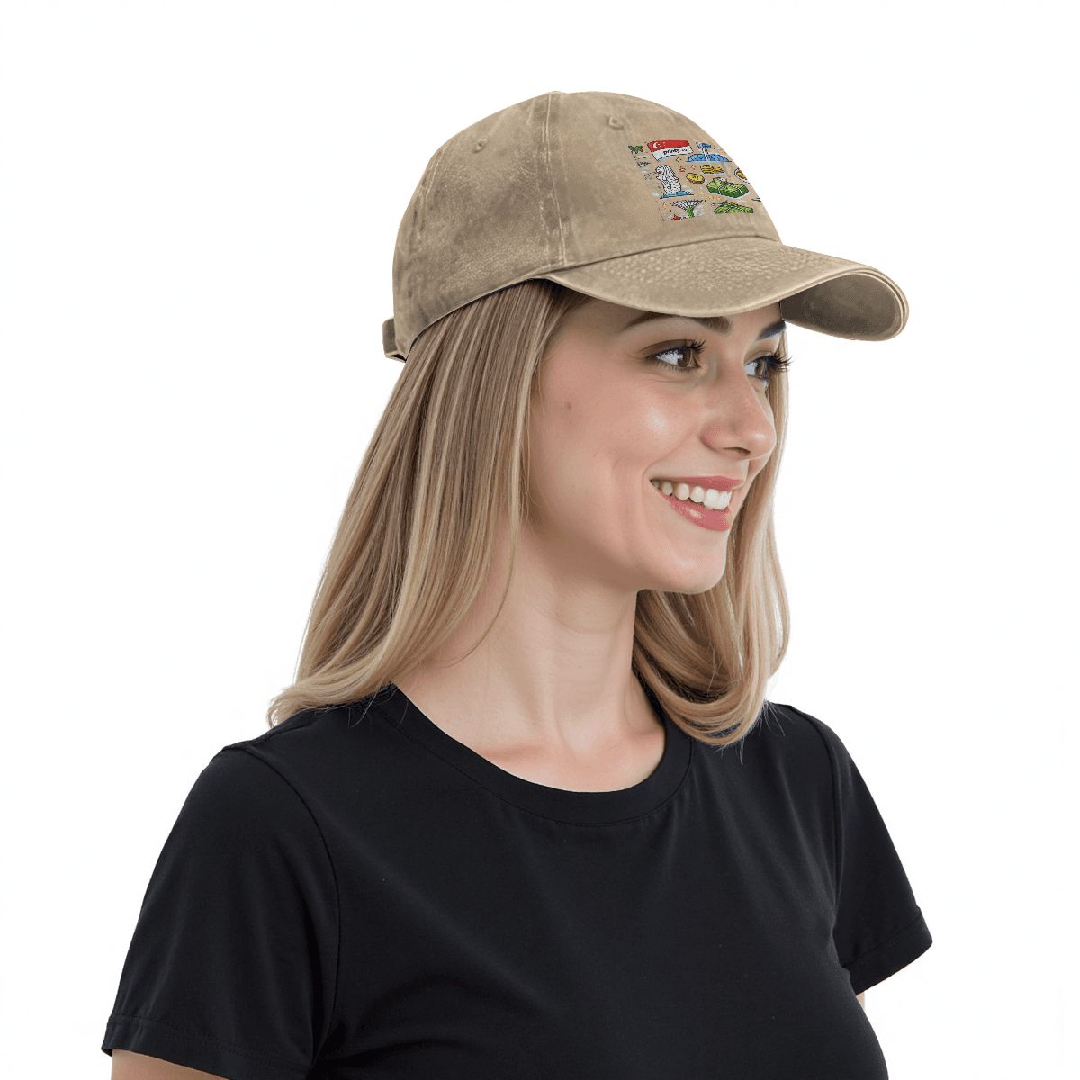 Custom Unisex Washed Denim Baseball Cap