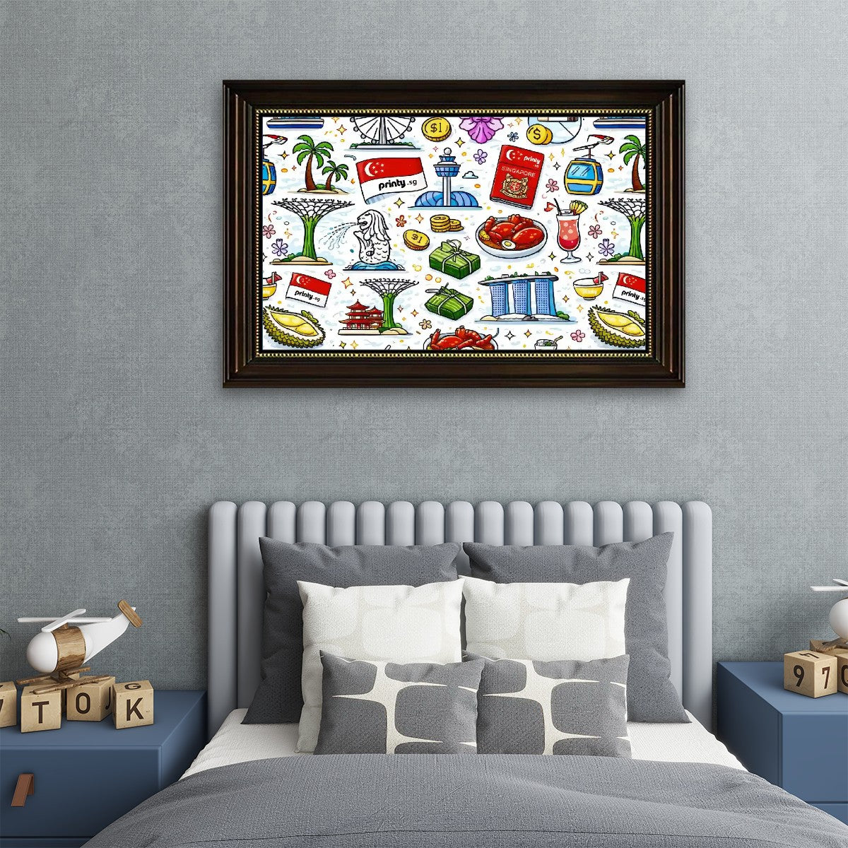 Custom Wood Framed Canvas Prints Wall Art