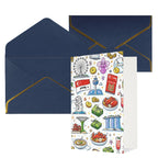 Custom Vertical Greeting Cards (Golden Edge Pearl Paper)