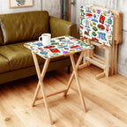 Custom TV Trays with Storage Rack
