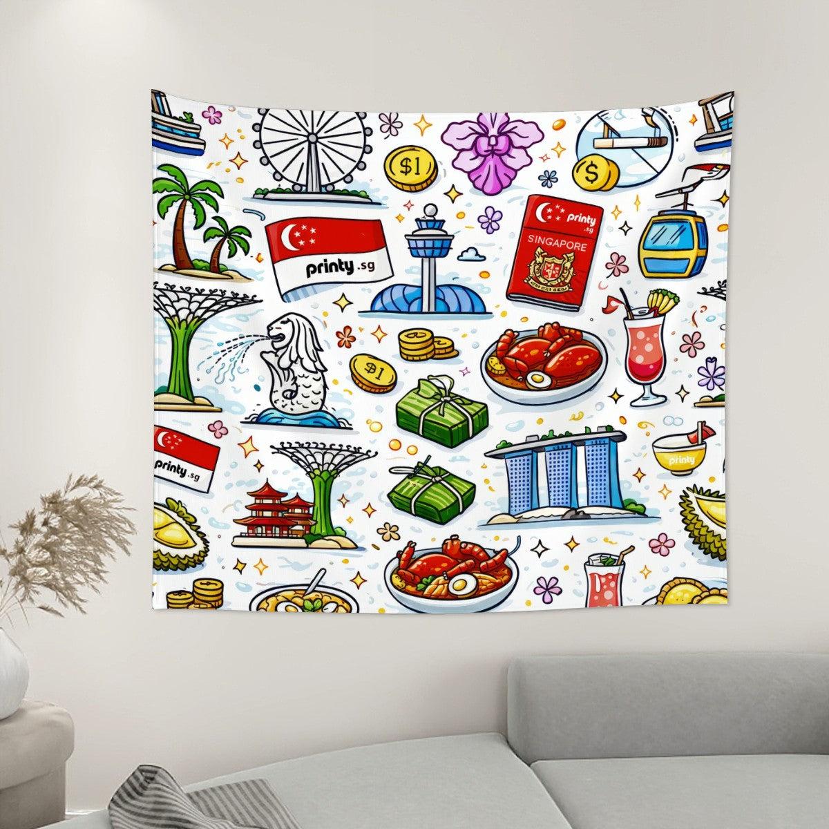 Custom Lightweight Wall Tapestry for Bedroom 60"x50" (Horizontal)