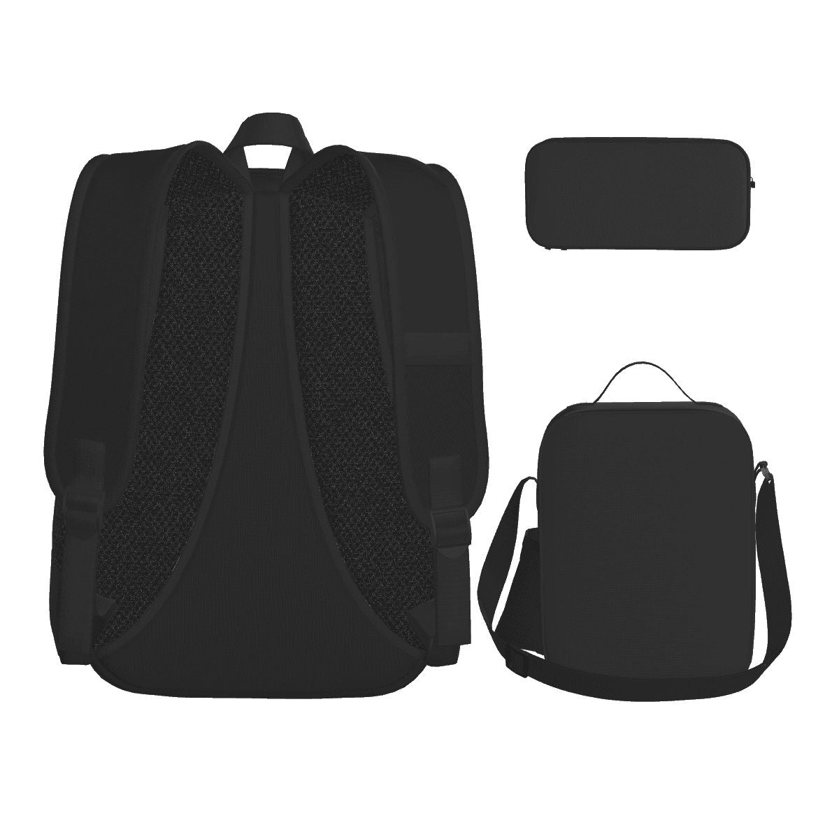 Custom Set of 3 Bags (Oxford Backpack Lunch Bag & Pencil Pouch)