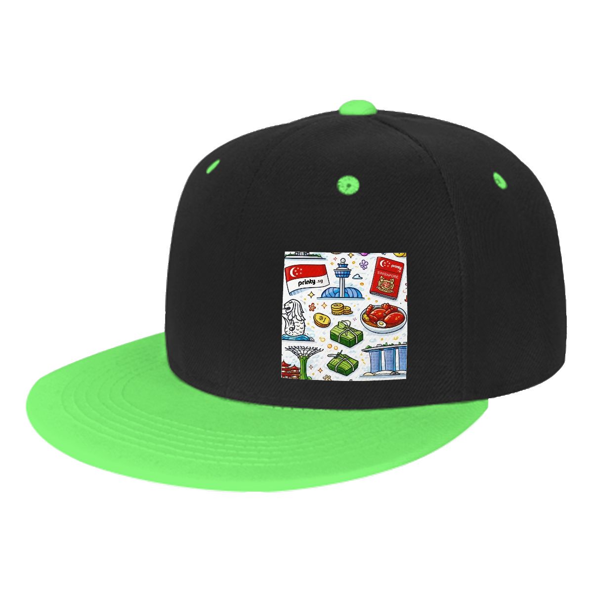 Custom Flat Bill Hats Hip Hop Style (Side Pattern)