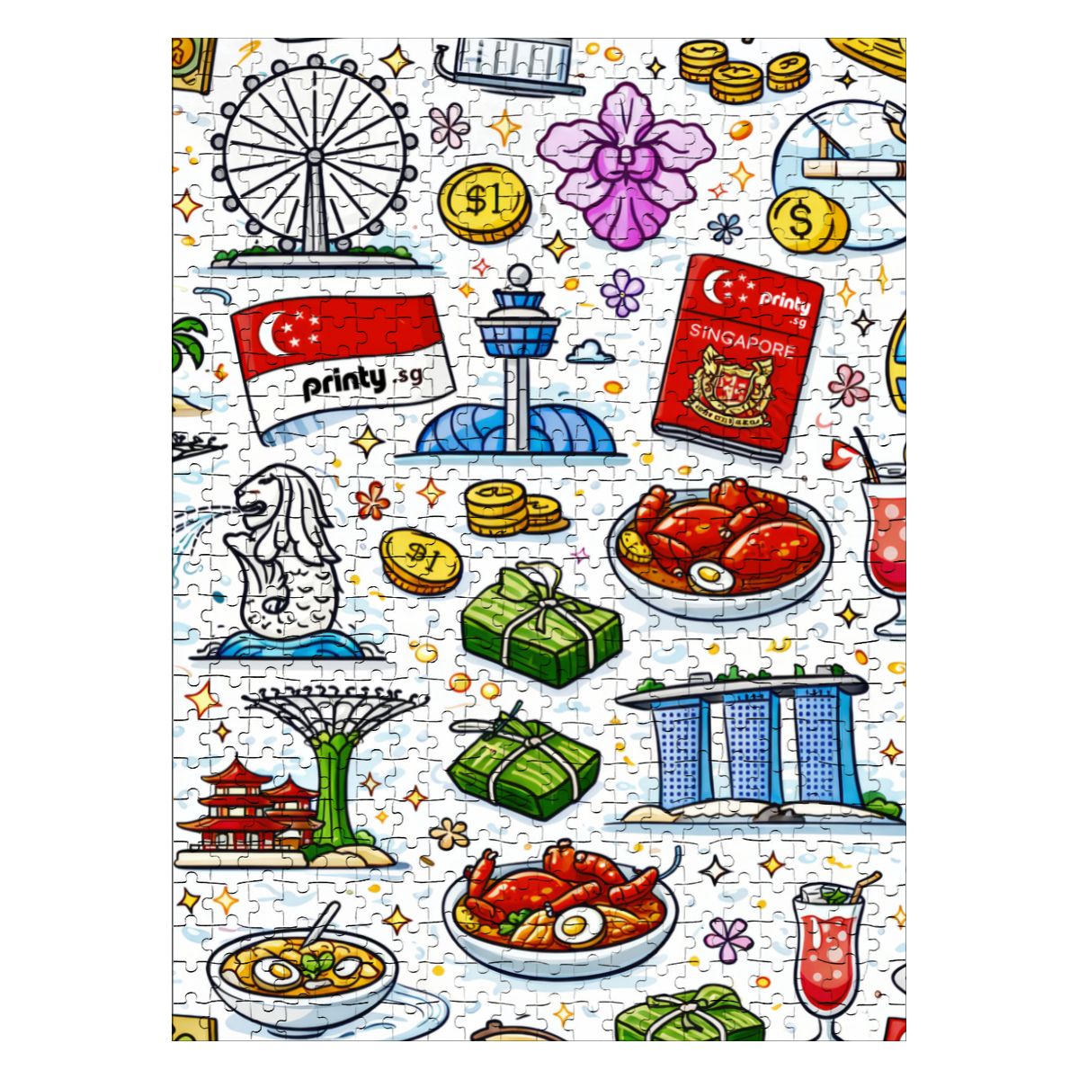 Custom Wooden Jigsaw Puzzles 500 pcs (Vertical)