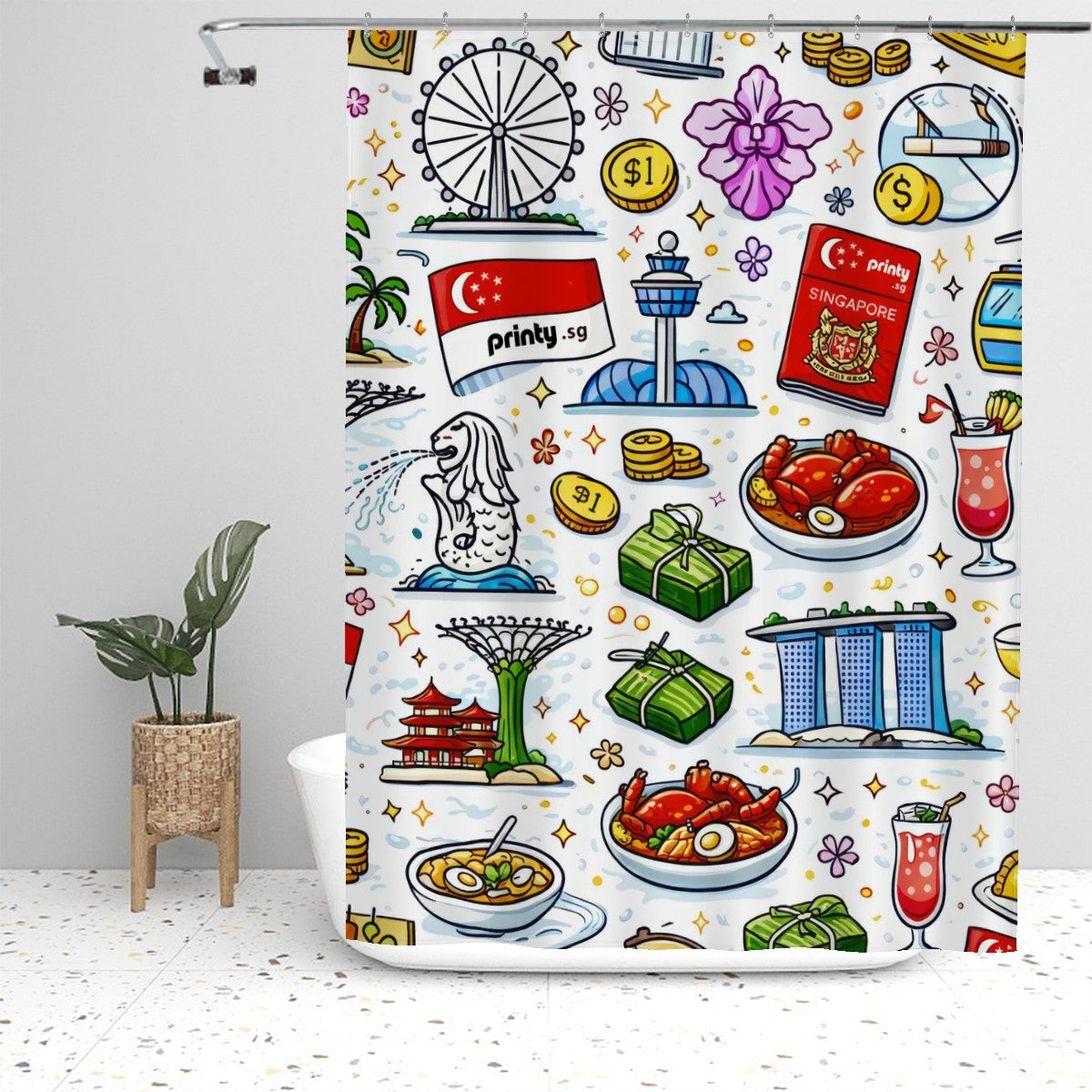 Custom Bathroom Shower Curtain