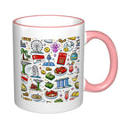 Custom Colored Ceramic Coffee Mug (11oz) (Area Print)