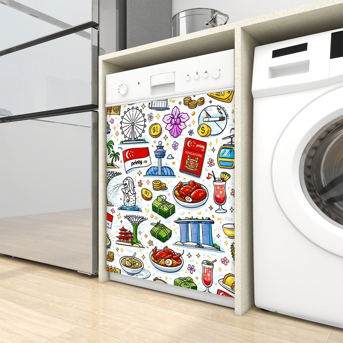 Custom Dishwasher Magnet Cover