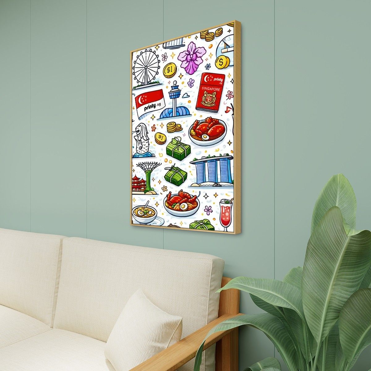 Custom Frameable Canvas Prints Wall Art (Vertical)