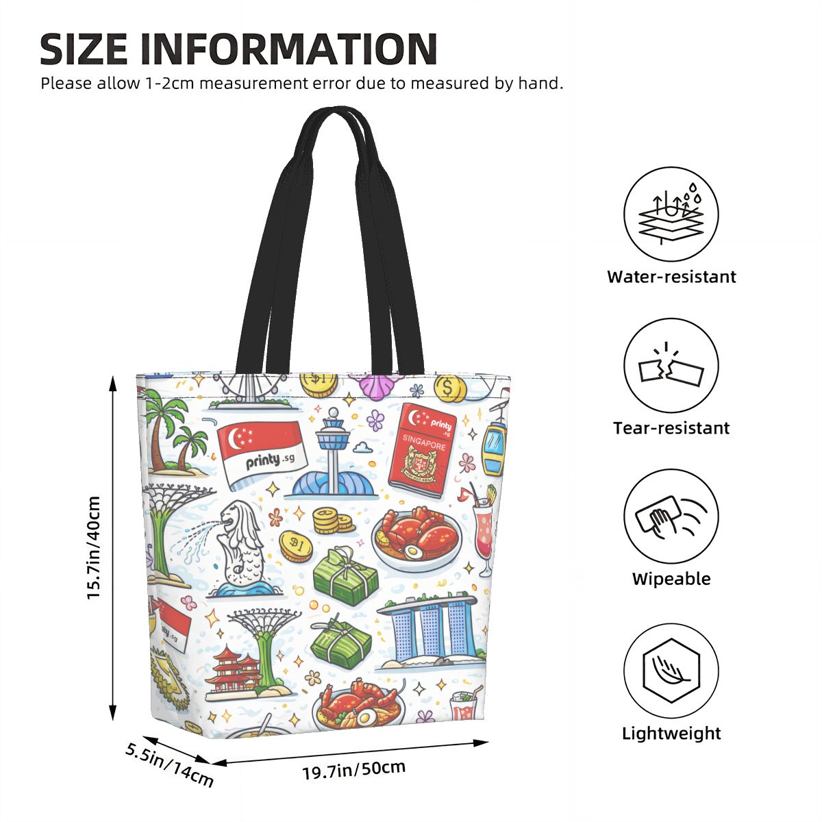 Custom Paper Reusable Shopping Bags Tote Bag