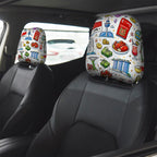 Custom Car Headrest Cover 2pcs