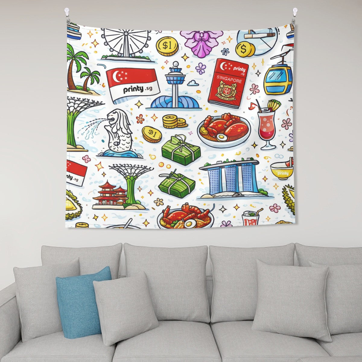 Custom Horizontal Wall Tapestry for Bedroom (6:5)
