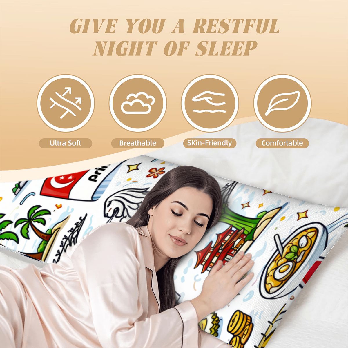 Custom Body Pillow Cover 20"x54"