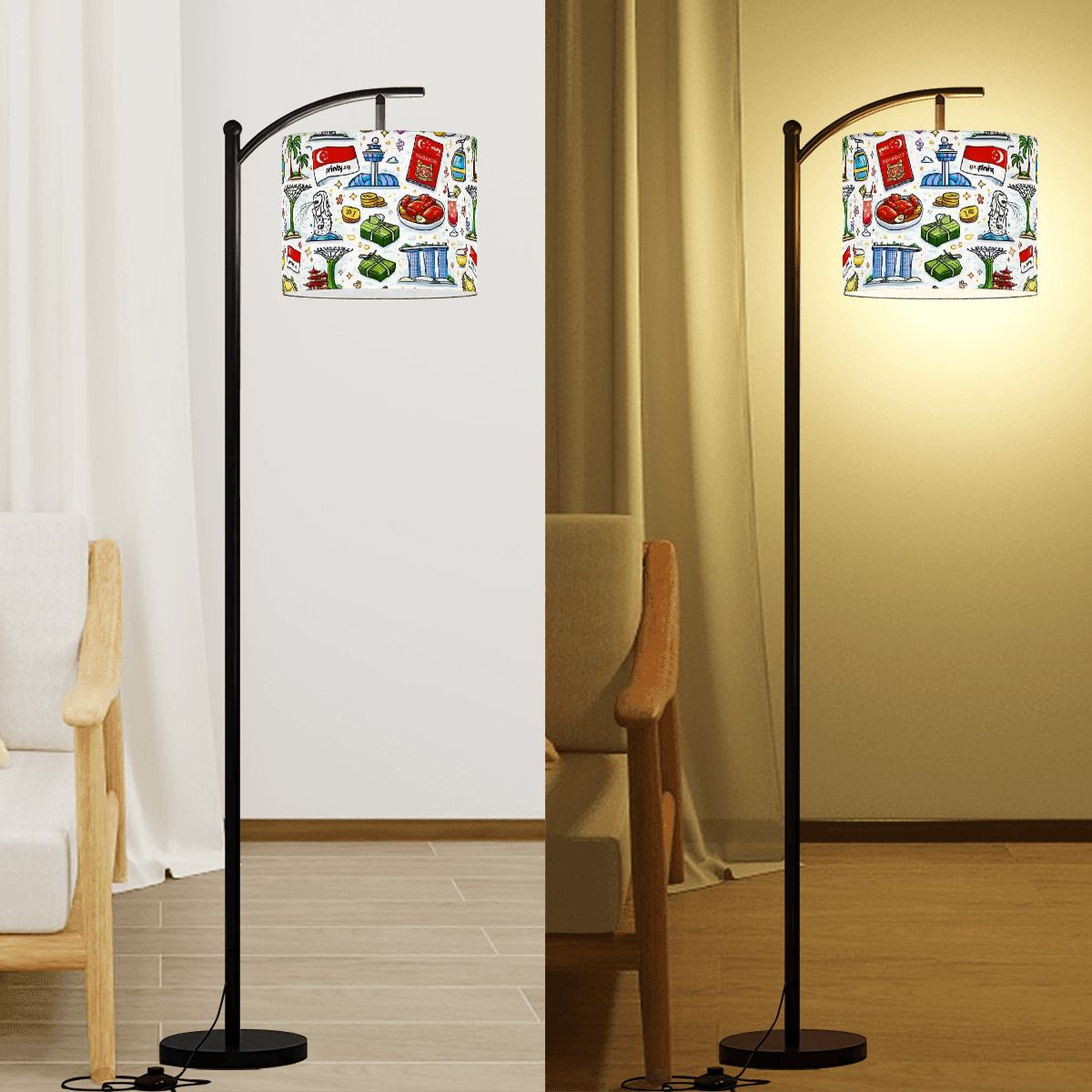 Custom Arc Floor Lamp Shade