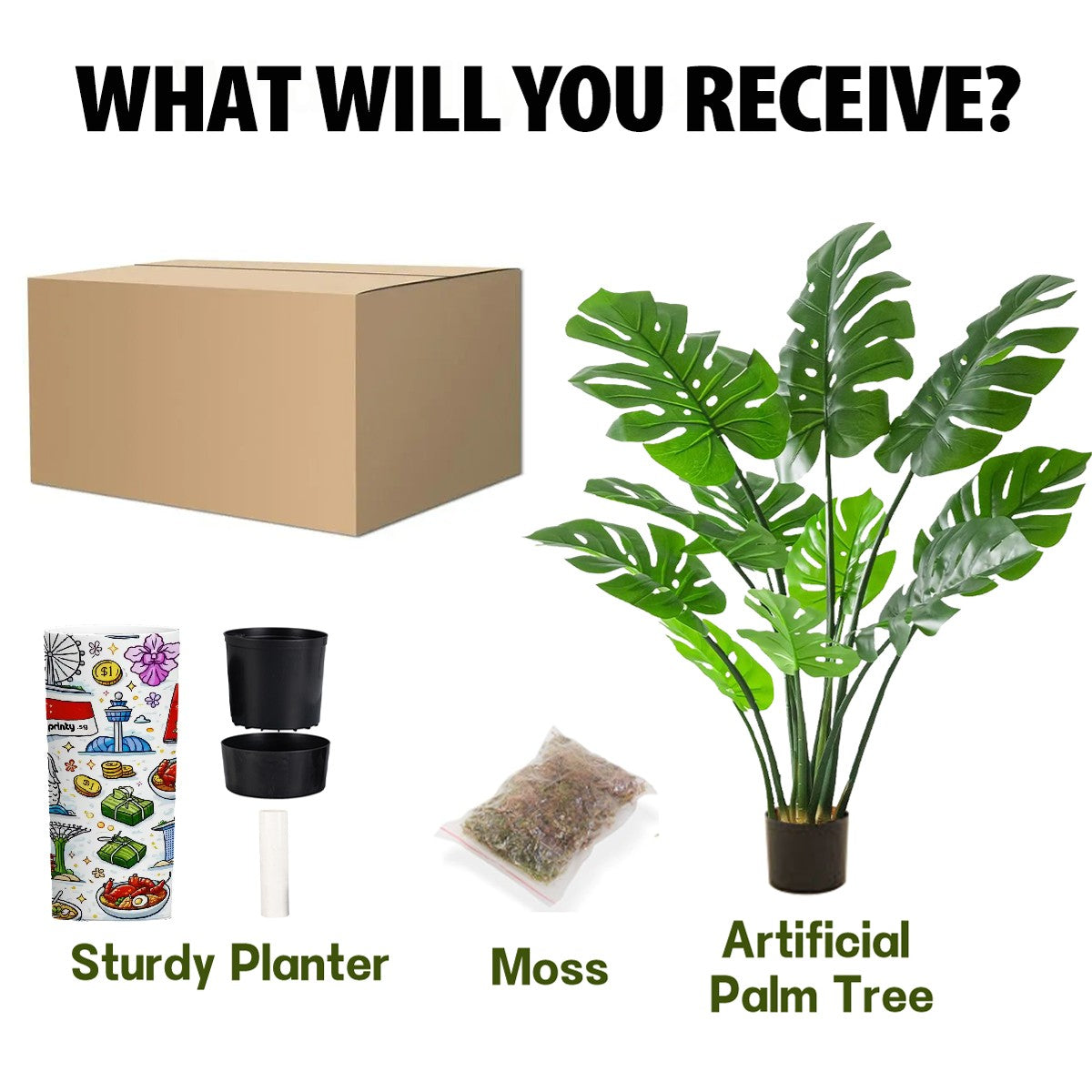 Custom Artificial Plants Indoor Round Potted Monstera