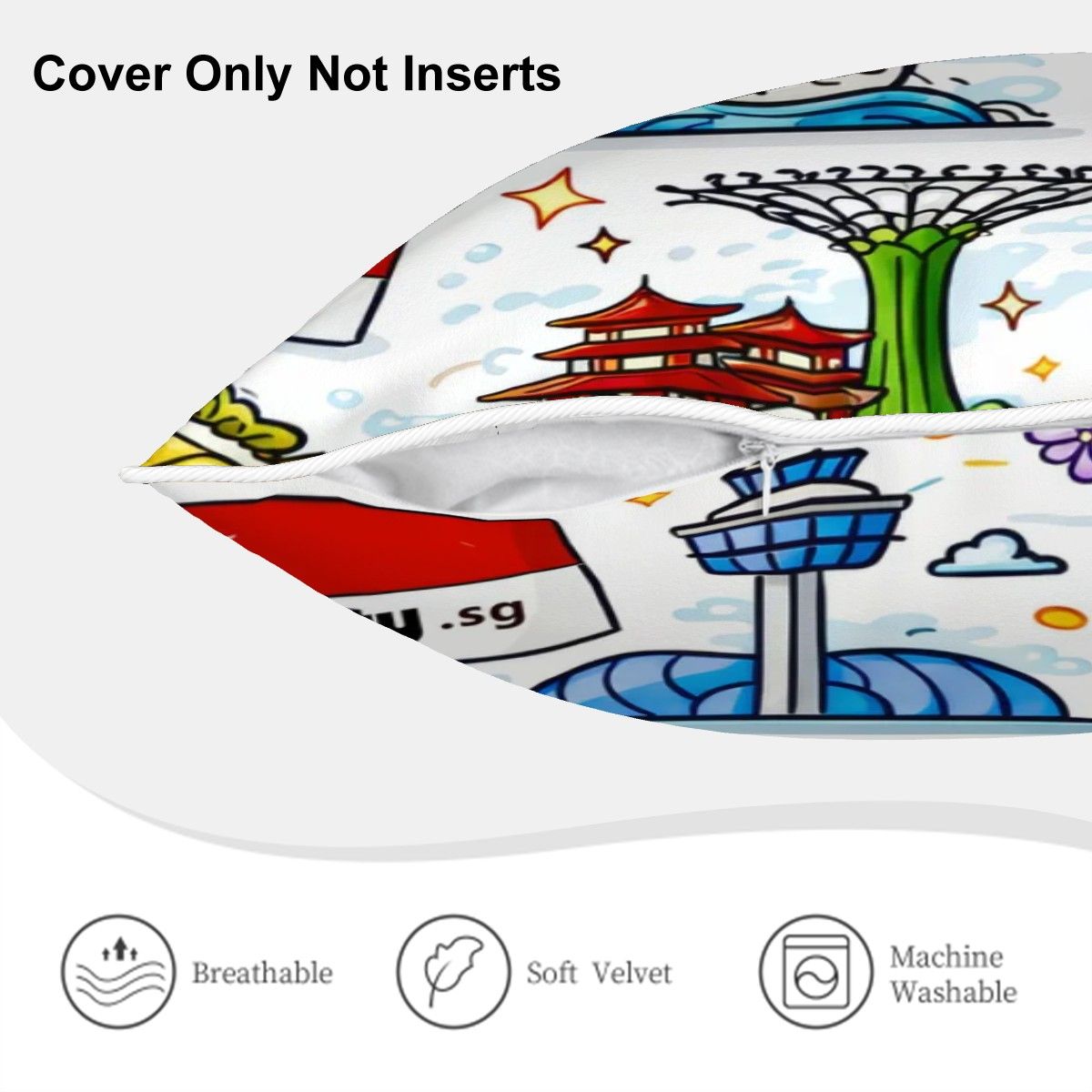 Custom Velvet Bordered Pillow Covers (Double-Sided Design)