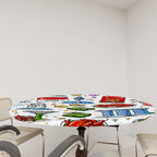 Custom Fitted Round Tablecloth