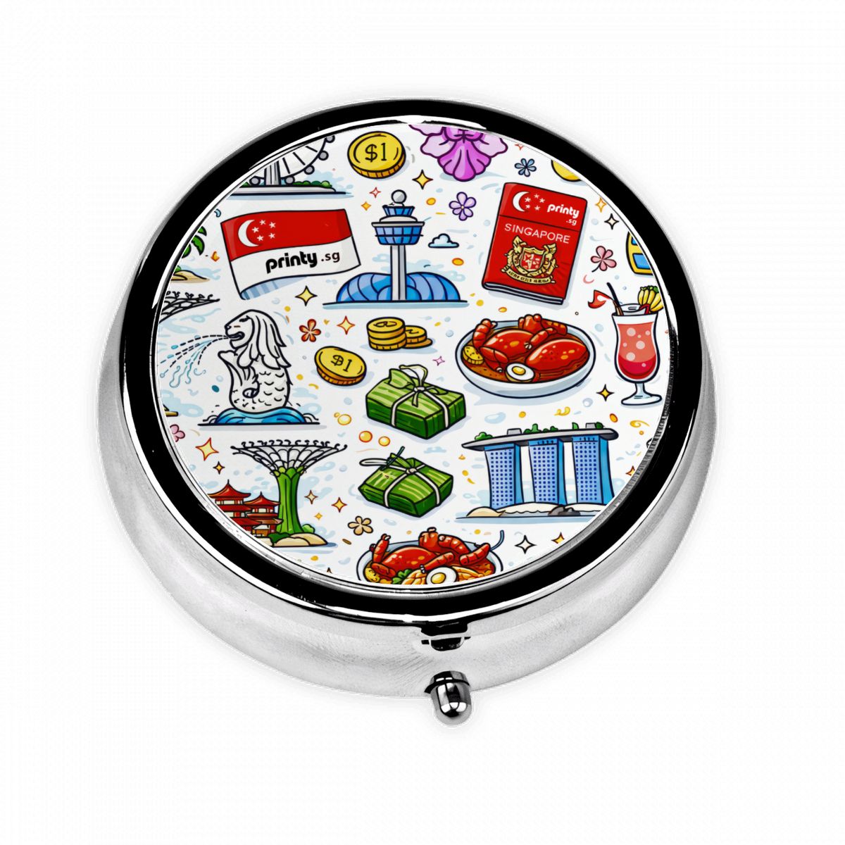 Custom Round Small Pill Box