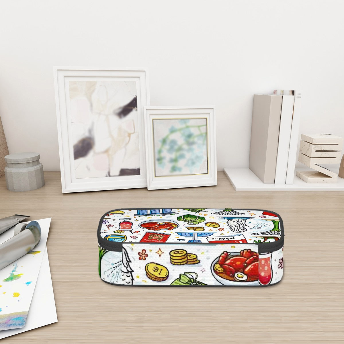 Custom Oxford Cloth Large Capacity Pencil Case