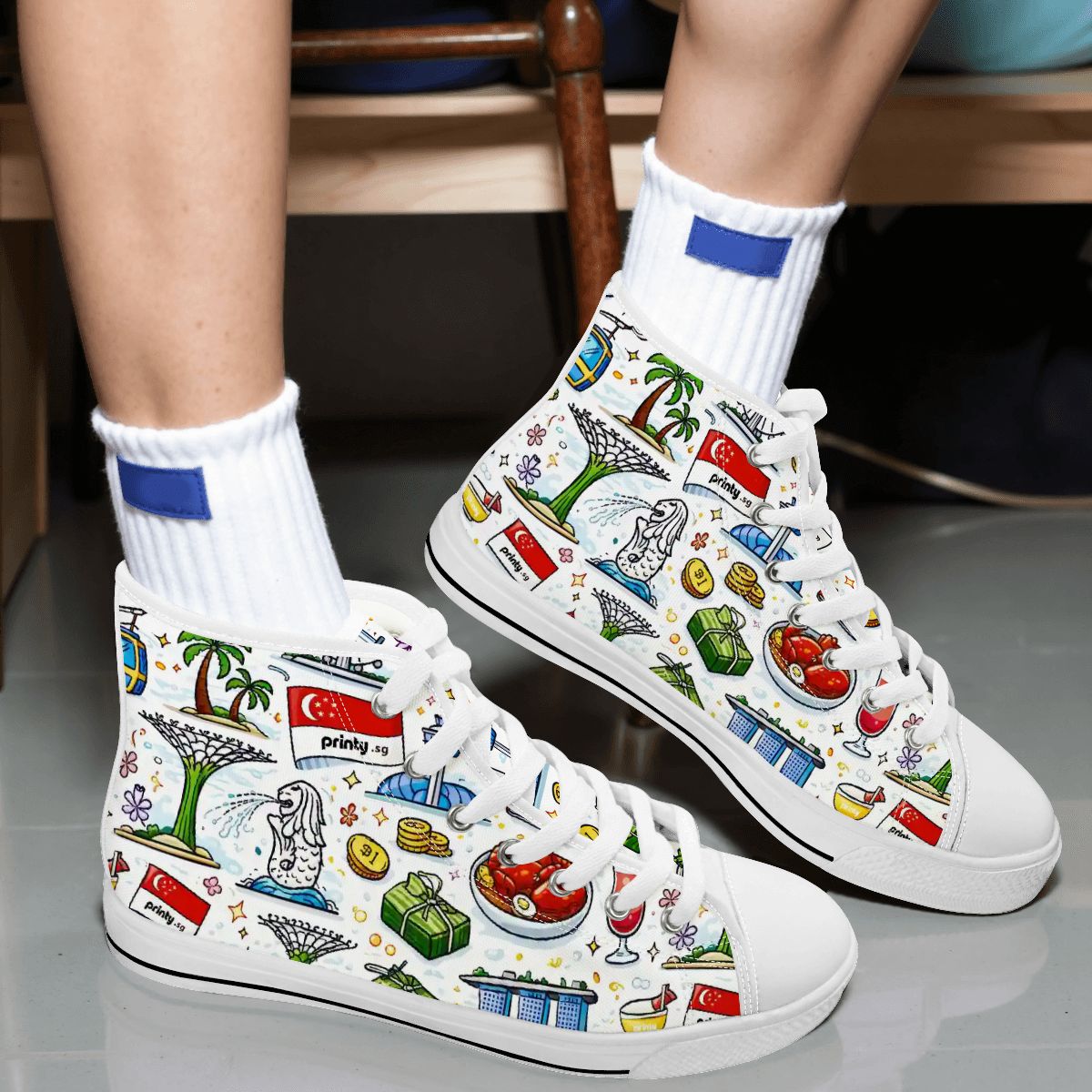 Custom Men's High Top Canvas Shoes (Customized Tongue)