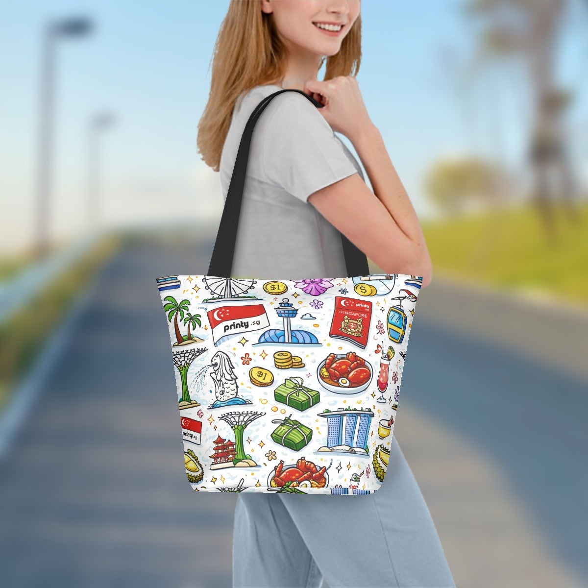 Custom Shoulder Shopping Tote Bag for Women