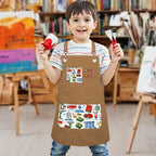 Custom Children's Canvas Cross Back Apron with Pockets