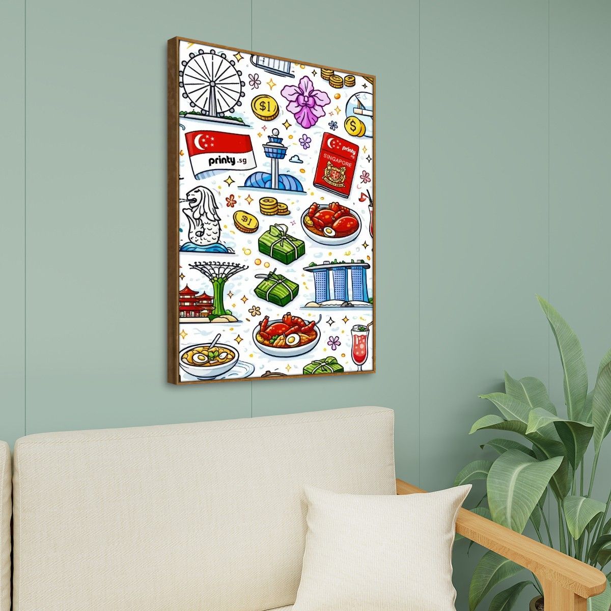 Custom Frameable Canvas Prints Wall Art (Vertical)