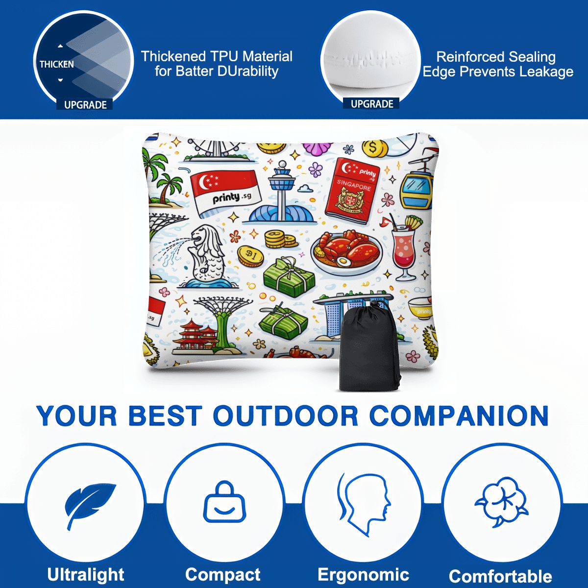 Custom Inflatable Camping Pillow