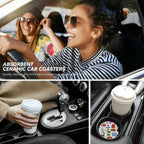 Custom Ceramics Car Coasters 2 pcs