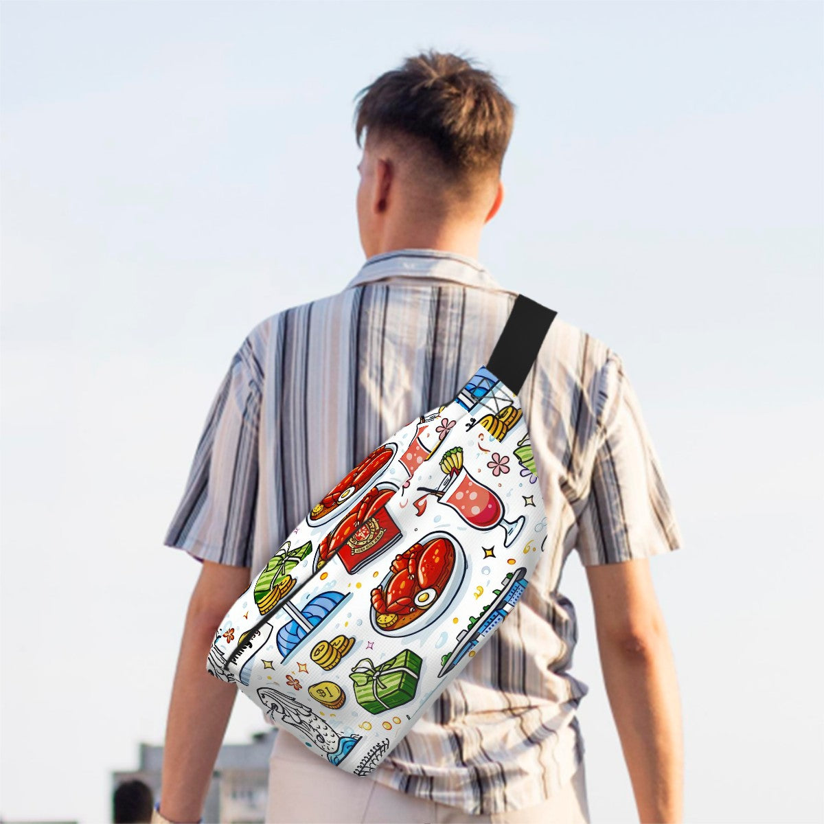 Custom Fanny Pack with 2 Zip Pockets
