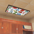 Custom Magnetic Fluorescent Light Covers for Ceiling Lights 4 Pcs
