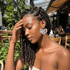 Custom Heart Shape Leather Earrings