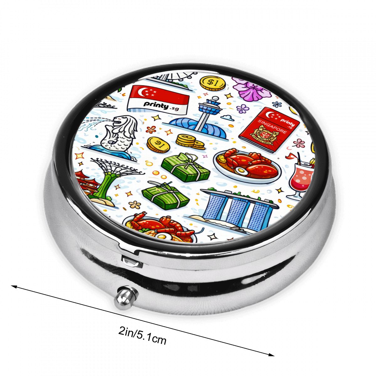 Custom Round Small Pill Box