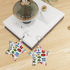 Custom Leather Star Earrings