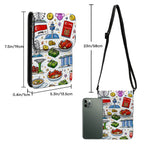 Custom Leather Cell Phone Purse With Shoulder Strap