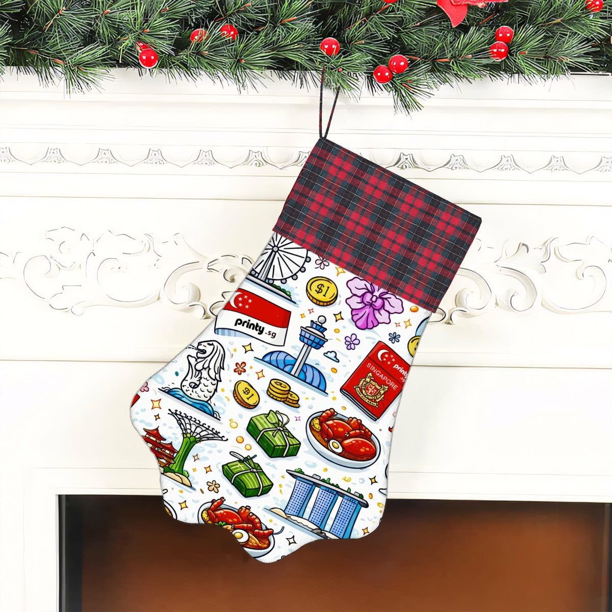 Custom Dog Paw Christmas Stockings