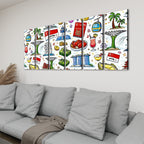 Custom 6 Panels Canvas Prints Wall Art