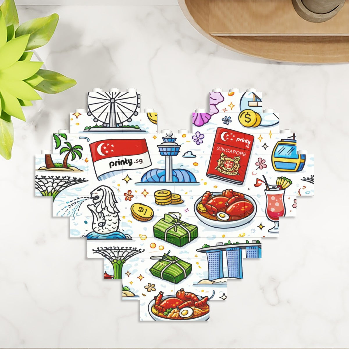 Custom Building Blocks Puzzles (Heart Shape)