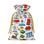 Custom Christmas Drawstring Gift Bags