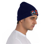 Custom Knit Hat with Heat Transfer Patch