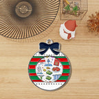Custom Circular Christmas Decorations Alloy Pendants