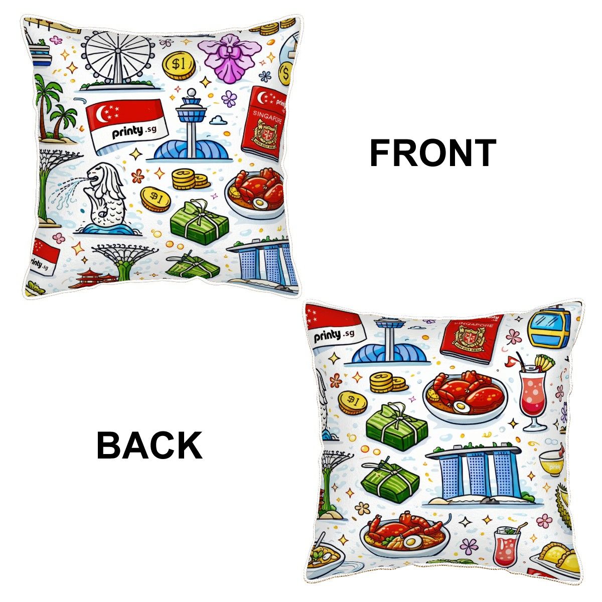 Custom Velvet Bordered Pillow Covers (Double-Sided Design)
