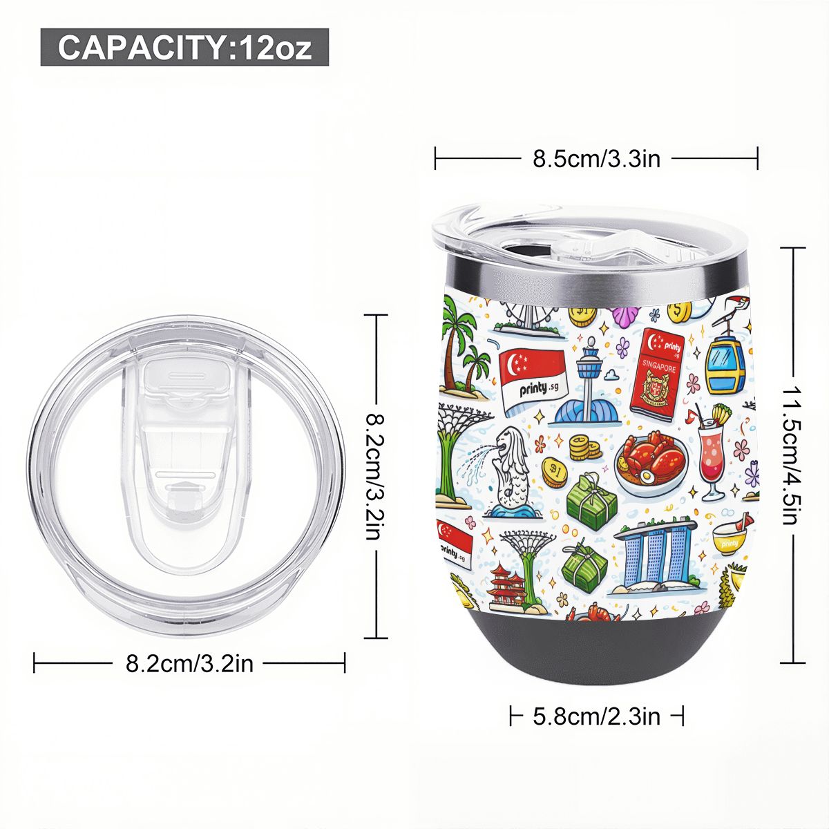 Custom Egg-Shaped Tumbler (12oz)