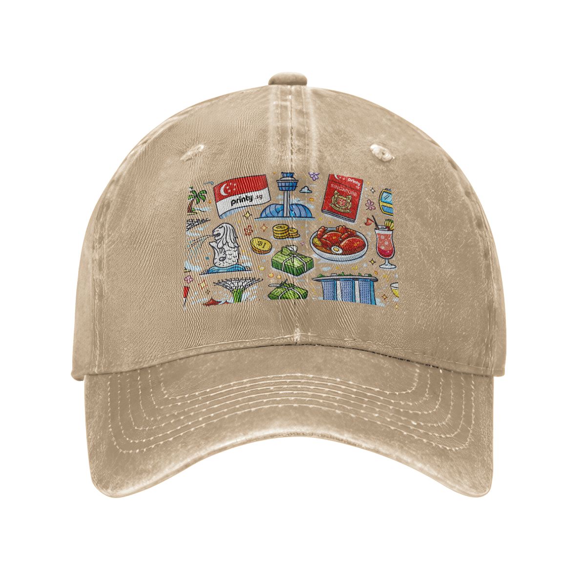 Custom Unisex Washed Denim Baseball Cap