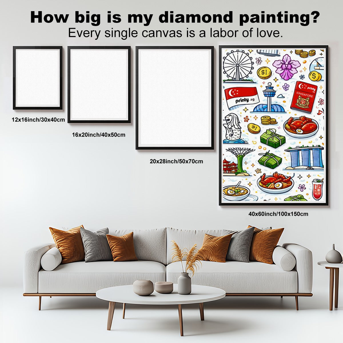 Custom DIY Diamond Painting no Frame (2:3)