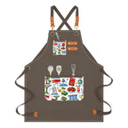 Custom Children's Canvas Cross Back Apron with Pockets