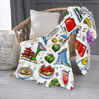 Custom 320 GSM Thick Flannel Throw Blanket (3:4)