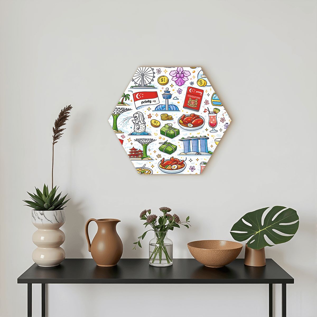 Custom Hexagon Sound Absorbing Panel 1 Piece