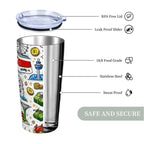 Custom Stainless Steel Insulated Tumblers with Lid & Straw (20oz)