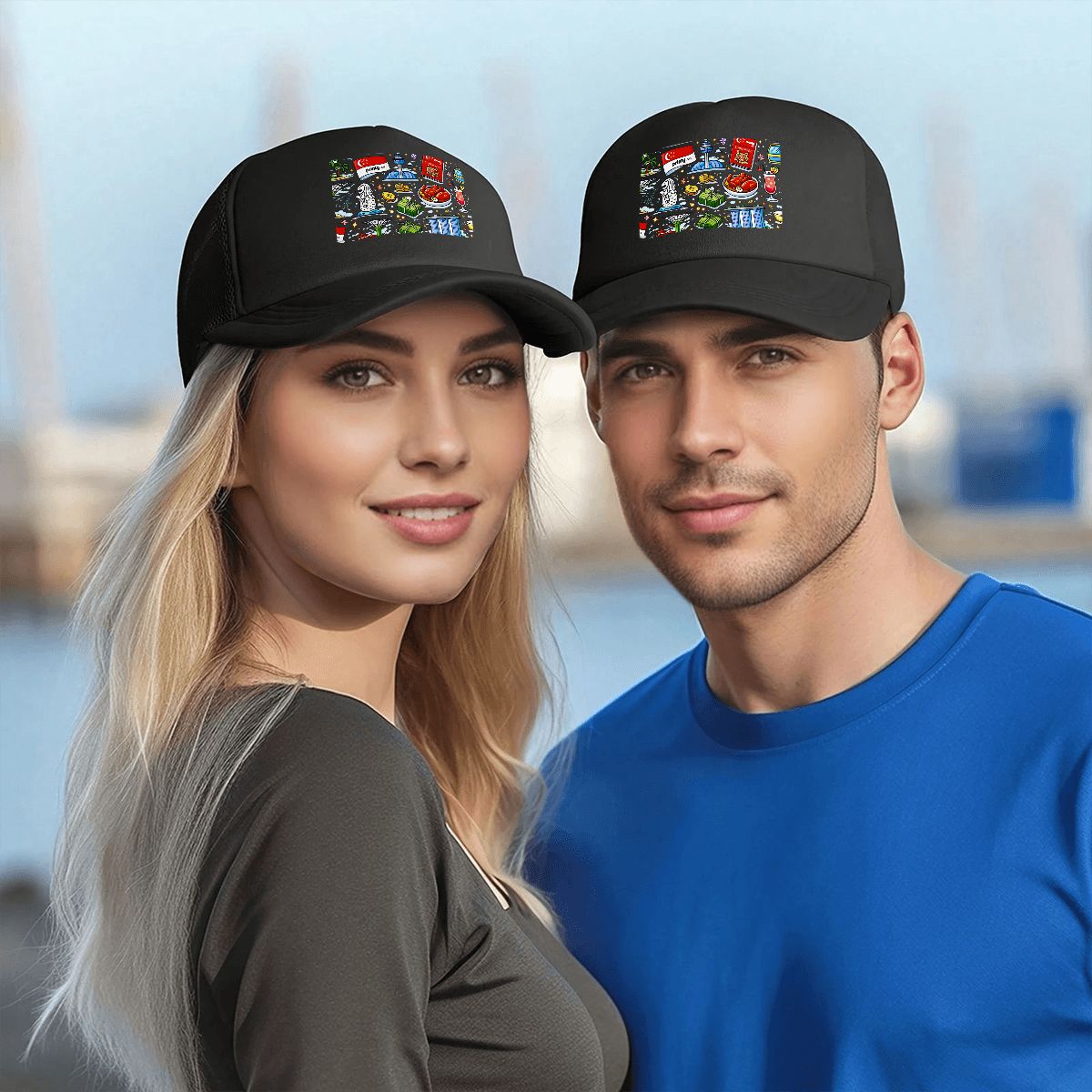 Custom Mesh Baseball Cap (Area Pattern)